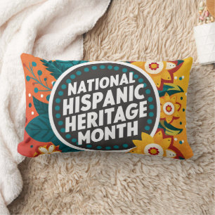 Lebhafter Monat des hispanischen Nationalerbes Lendenkissen