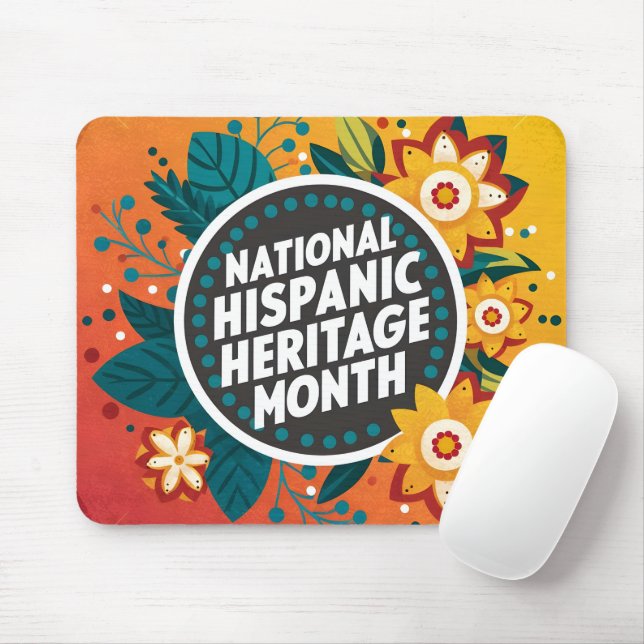 Lebhafter Monat des hispanischen Nationalerbes Mousepad (Mit Mouse)