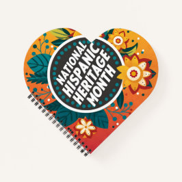 Lebhafter Monat des hispanischen Nationalerbes Notizbuch