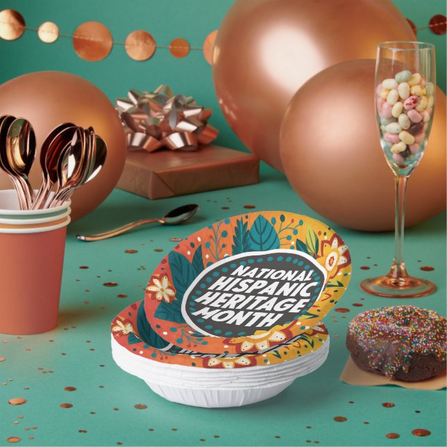 Lebhafter Monat des hispanischen Nationalerbes Pappteller (Multi)