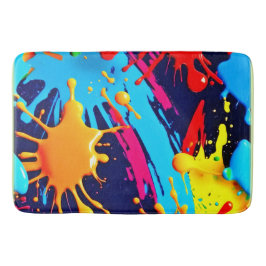Lebhafter Neon Paint in flüssigem Ausdruck Badematte