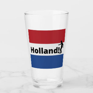 Lebhafter niederländischer Flaggenunterstützer Glas
