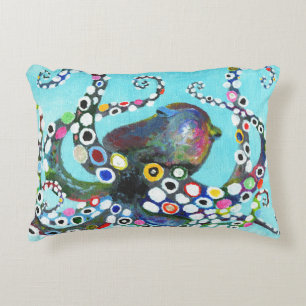 Lebhafter Oktopus: AcrylIllustration Dekokissen