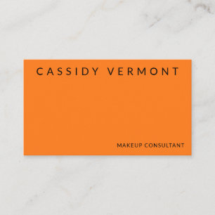 Lebhafter Orange Makeup Hair Berater Visitenkarte