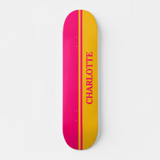 Lebhafter Orange und Hot Pink Skateboard
