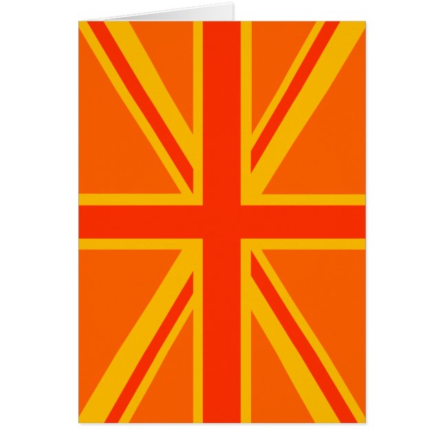 Lebhafter Orange Union Jack British Flag Swag (Vorne)
