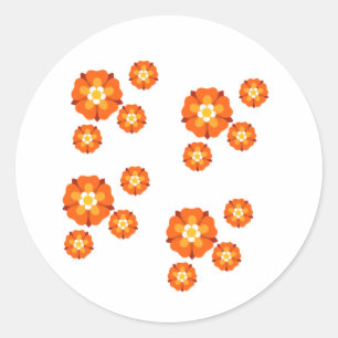 Lebhafter orangefarbener Aufkleber