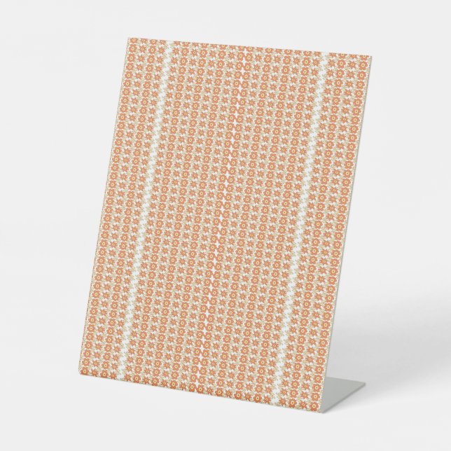 Lebhafter orangefarbener und weißgestrichener Hint Sockelschild (Vorderseite)