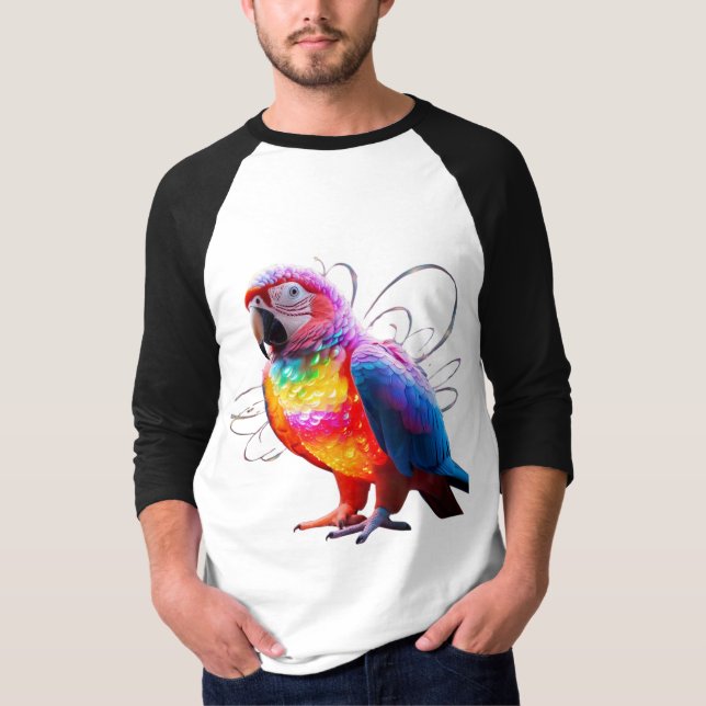 Lebhafter Papagei T-Shirt (Vorderseite)