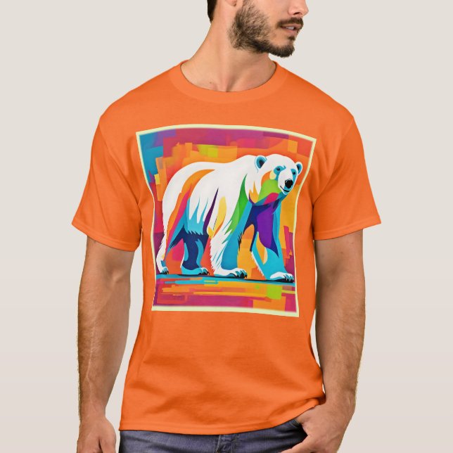 Lebhafter Polar-Bär T-Shirt (Vorderseite)