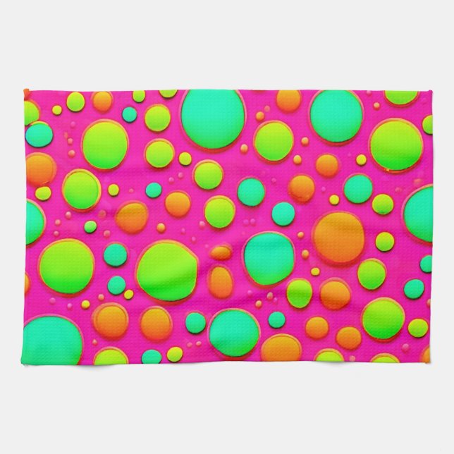 Lebhafter Pop des Farbdesigns Geschirrtuch (Horizontal)