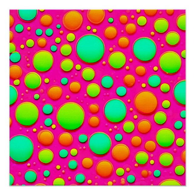 Lebhafter Pop des Farbdesigns Poster (Vorderseite)