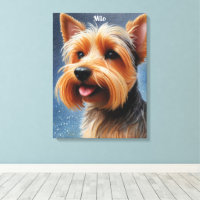 Lebhafter Pop Pointillism Yorkshire Terrier Art