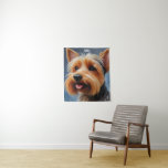 Lebhafter Pop Pointillism Yorkshire Terrier Art Wandteppich<br><div class="desc">Ein gewagtes und spielerisches Yorkshire Terrier Portrait im Pop Pointillismus Stil. Helle Farben und dynamische Texturen bringen die fröhliche Natur der Yorkie zum Leben. Ideal für Yorkie-Liebhaber, die kreative, künstlerische Hundeportraits mit modernem Touch schätzen.</div>