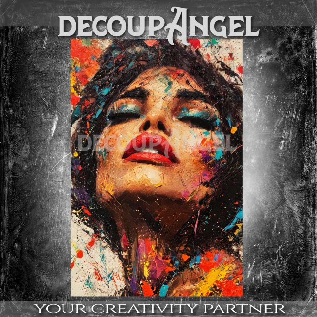 Lebhafter Pop Sensual Woman Kunst, Dichtung und Mu Seidenpapier (Von Creator hochgeladen)