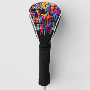 Lebhafter psychedelischer Schädel Golf Headcover