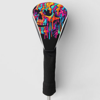 Lebhafter psychedelischer Schädel Golf Headcover