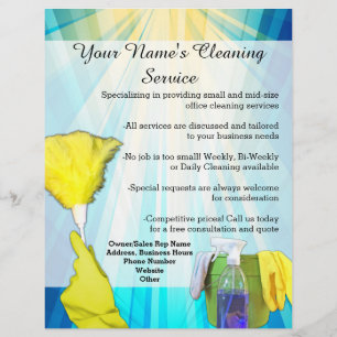 Lebhafter Ray Business Office Cleaning Service Fly Flyer