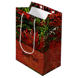 Lebhafter Red Orange Firebush Mittlere Geschenktüte