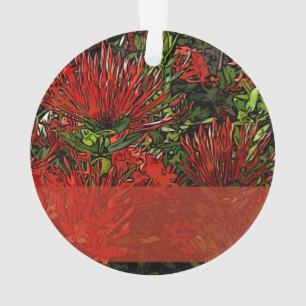 Lebhafter Red Orange Firebush Ornament