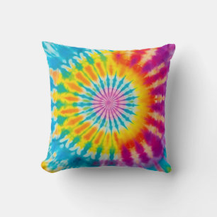 Lebhafter Regenbogen-Krawatte-Dye-Spiral Kissen