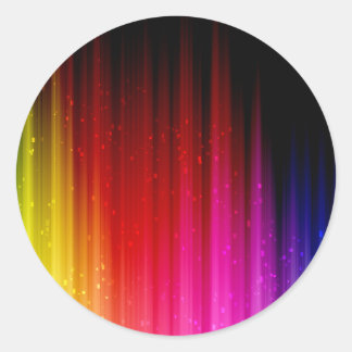 Lebhafter Regenbogen - mehrfarbiges Straßenmuster Runder Aufkleber