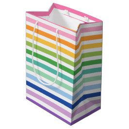Lebhafter Regenbogenstreifen mit feinen Farben Mittlere Geschenktüte