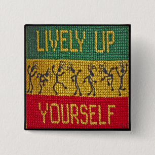 lebhafter Reggaetanzknopf Button