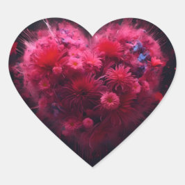 Lebhafter rosa Herzschlag Herz-Aufkleber