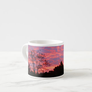Lebhafter rosa Sonnenaufgang Espressotasse
