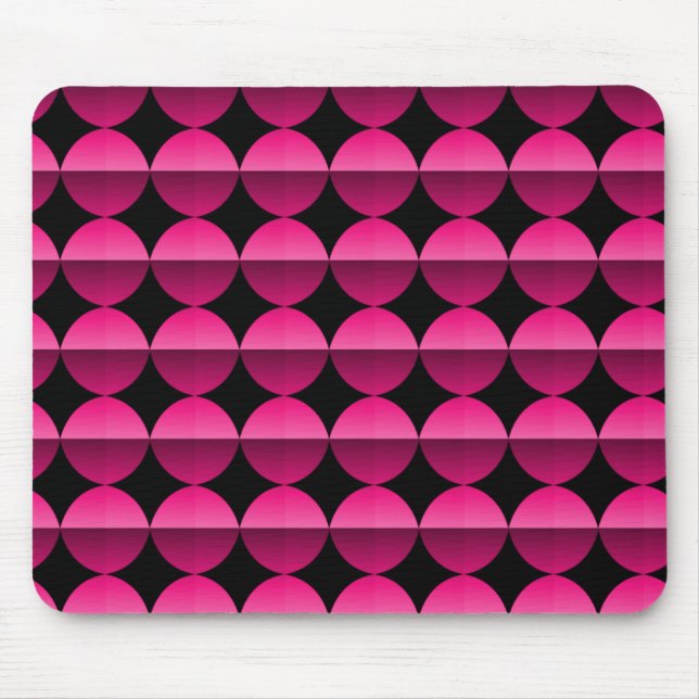 Lebhafter, rosafarbener Retro-Flair Mousepad (Vorne)