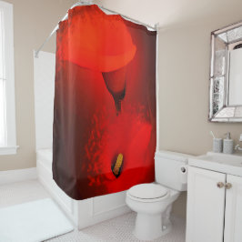 Lebhafter Roter Scatter-Effekt der Calla Lily Duschvorhang
