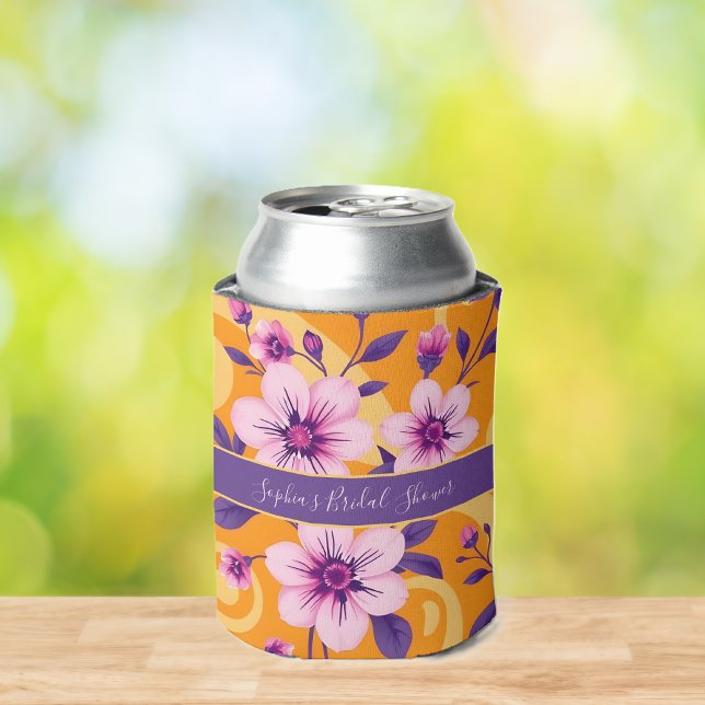 Lebhafter Sommer Florals-Dopamin-Stil Dosenkühler (Vibrant Summer Florals-Dopamine Style Can Cooler-Bridal shower)