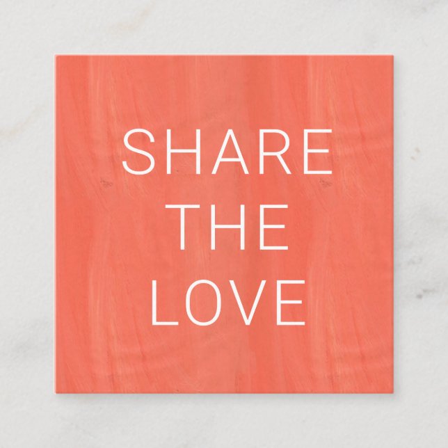 Lebhafter Sommer | Loyalitätskarte Quadratische Visitenkarte (Vorderseite)