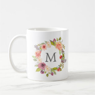 Lebhafter Sommer   Monogramm-Tasse Kaffeetasse
