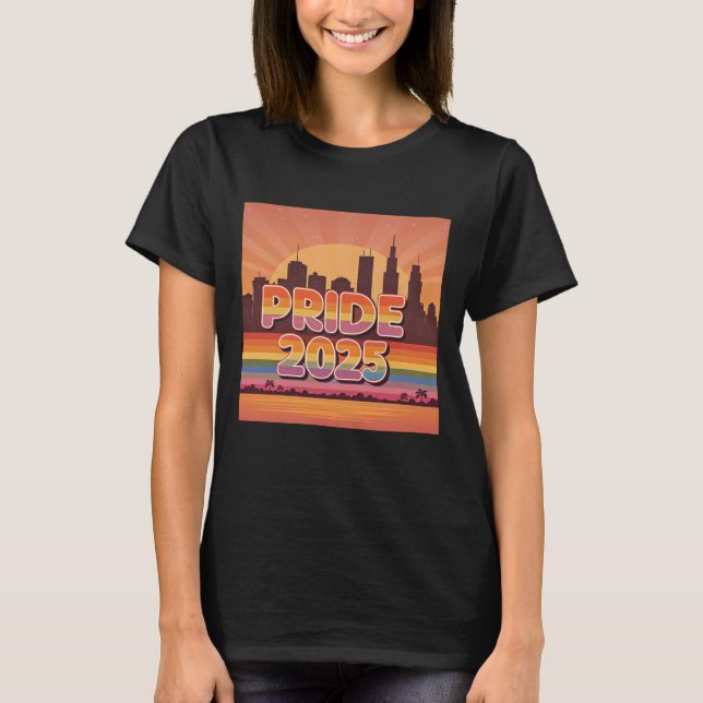 Lebhafter Sonnenuntergang - Stadtbild-Preis 2025 - T-Shirt (Vorderseite)