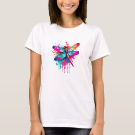 Lebhafter Spritzer Dragon Fly Pop T-Shirt