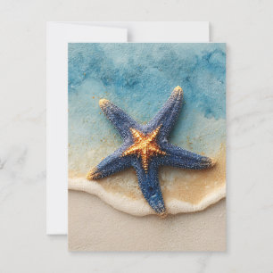 Lebhafter Starfish am Sandy Beach Postkarte
