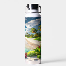 Lebhafter Strand von Blue Tropical Trinkflasche