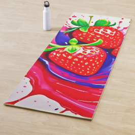 Lebhafter Strawberry Splash Yogamatte