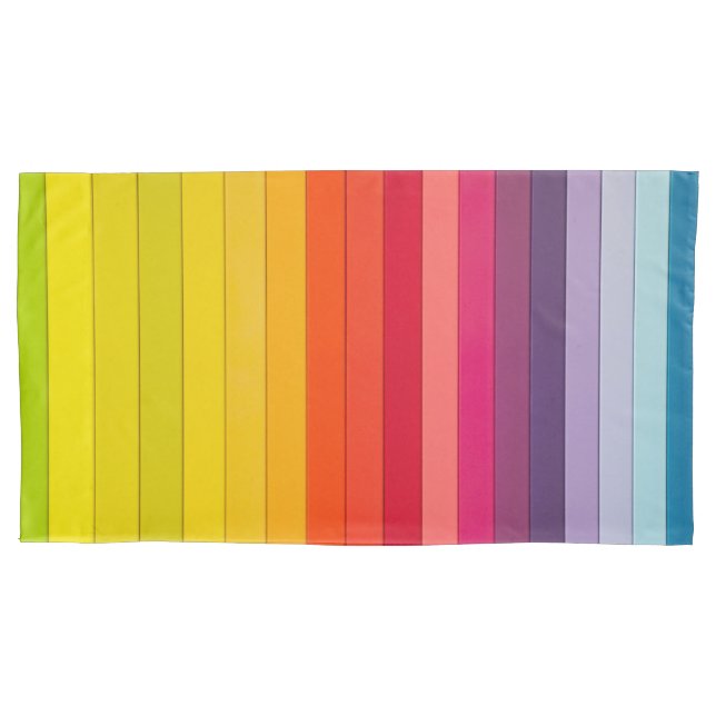 Lebhafter Streifen-Kissenfall Kissenbezug (Vorderseite-Links)