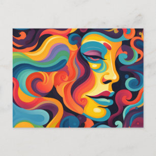 Lebhafter Strudel der Emotionen Postkarte