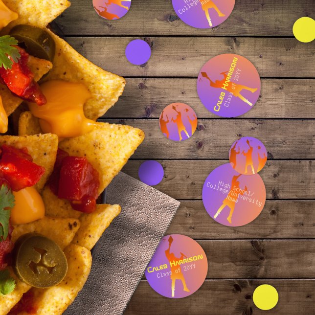 Lebhafter Sunset Modern Tech Abschluss Konfetti (Von Creator hochgeladen)