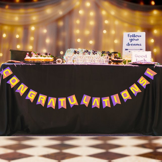 Lebhafter Sunset Modern Tech Abschluss Wimpelkette (Von Creator hochgeladen)