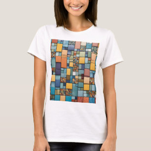 "Lebhafter T - Shirt der Mosaikkunst - Farbenfrohe
