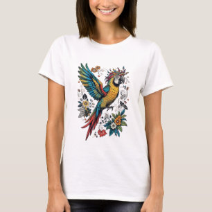 Lebhafter tropischer Papagei T-Shirt