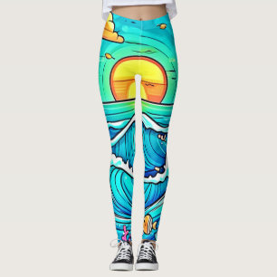 Lebhafter Unterwasser-Sonnenuntergang Leggings