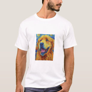Lebhafter Van Gogh Inspiriert Dog Uni-Sex-T - Shir T-Shirt