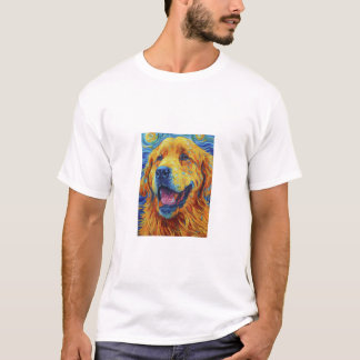 Lebhafter Van Gogh Inspiriert Dog Uni-Sex-T - Shir T-Shirt