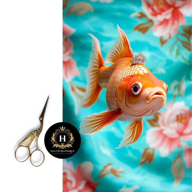 Lebhafter Vintager Blumenfisch Seidenpapier (Von Creator hochgeladen)